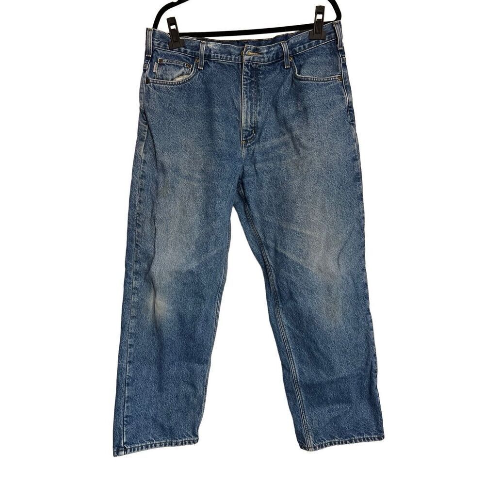 Carhartt Mens‎ Relaxed Fit Denim Jeans Medium Wash Size 38x30
